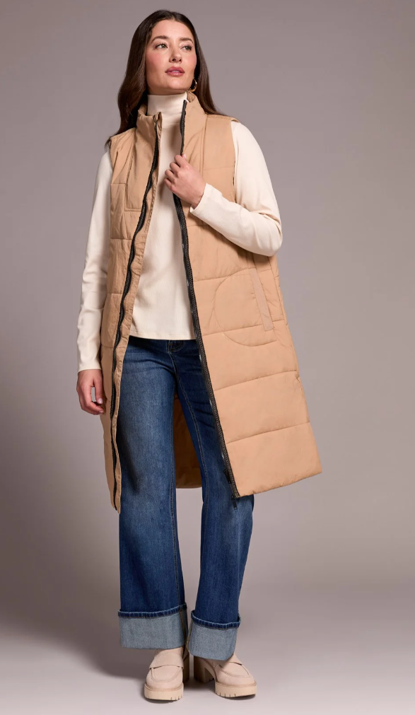 Zip Front Quilted Vest