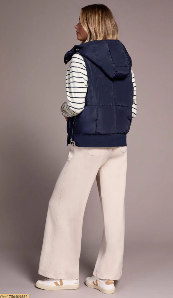 Quilted Vest W/Removable Hood