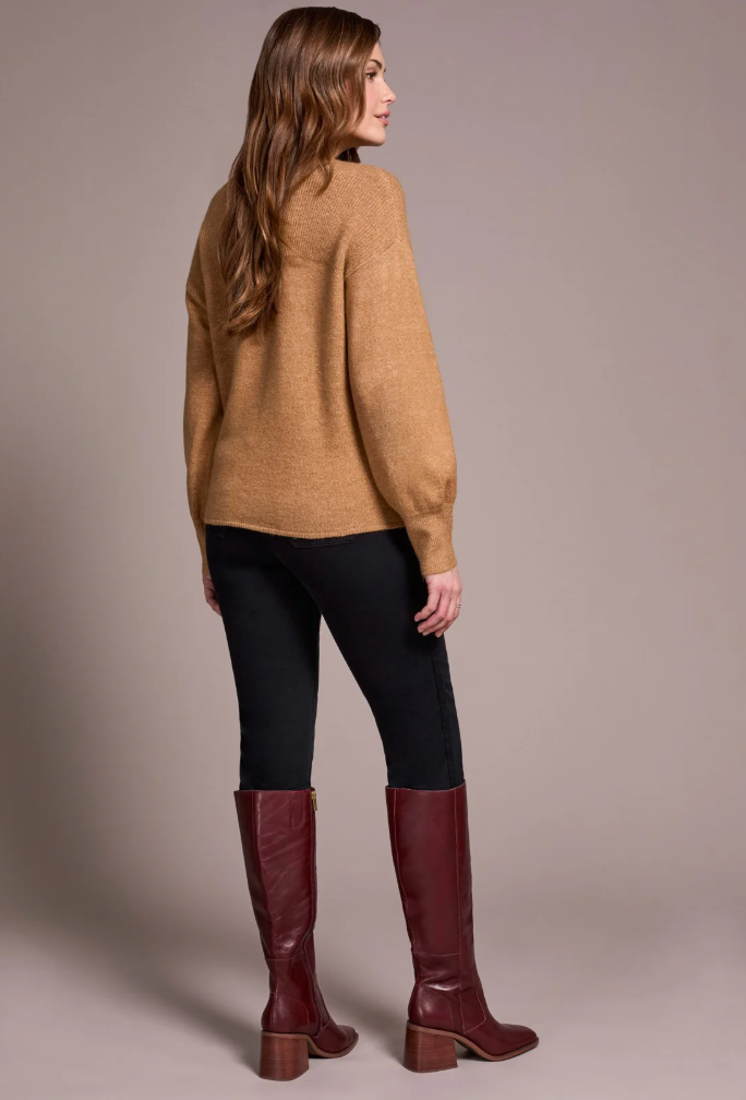 L/S Notch Neckline Sweater