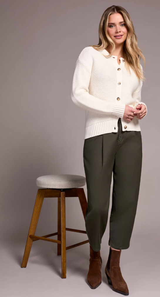 Btn Front Swtr Cardigan